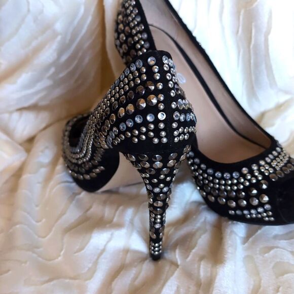 BEBE 💎 Annette  Jeweled And Studded Stilettos Size 6 - Picture 5 of 17